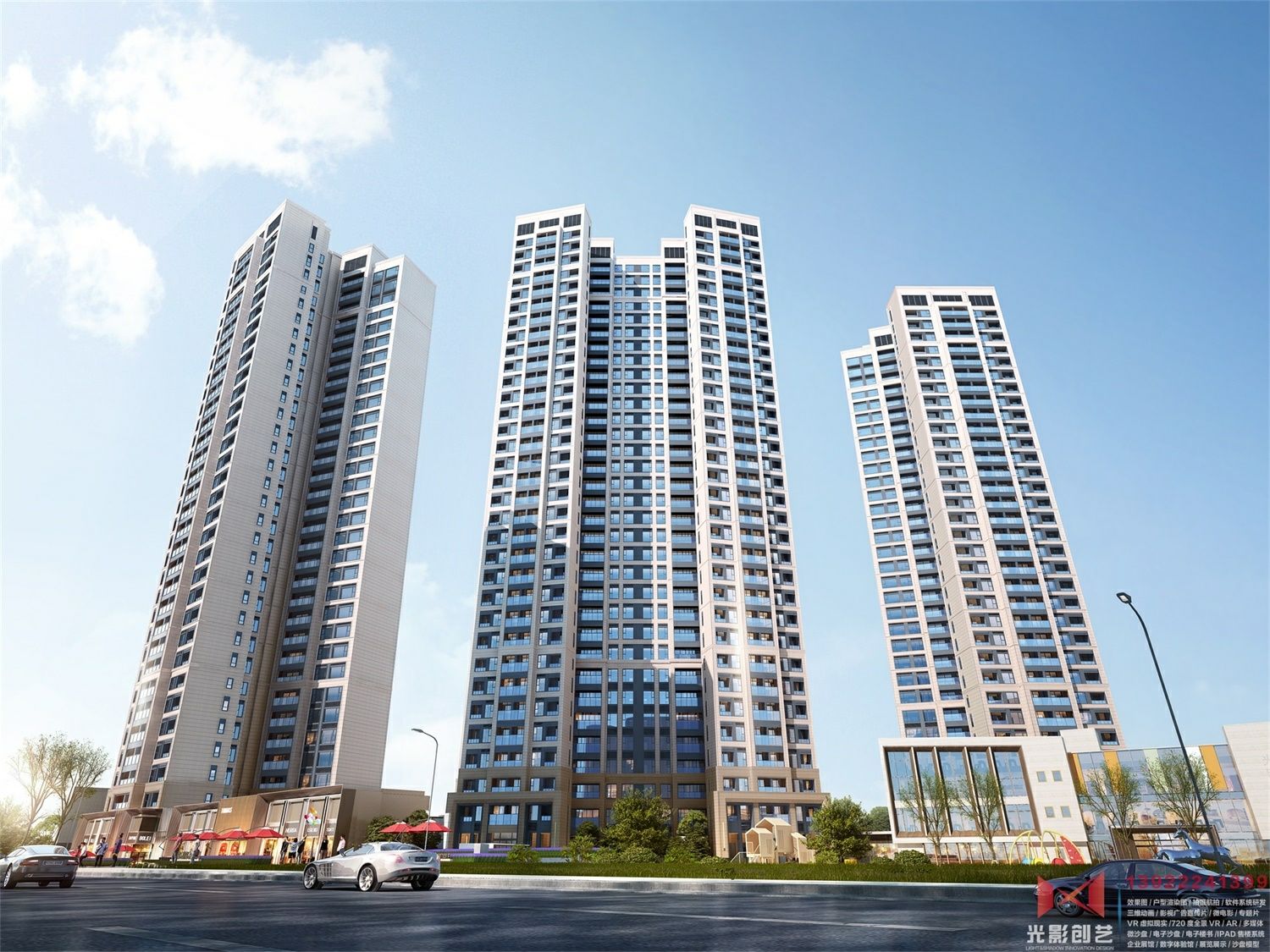 深圳金地峰境瑞府建筑仰视图