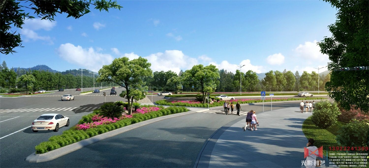 佛山西乐路路口效果图
