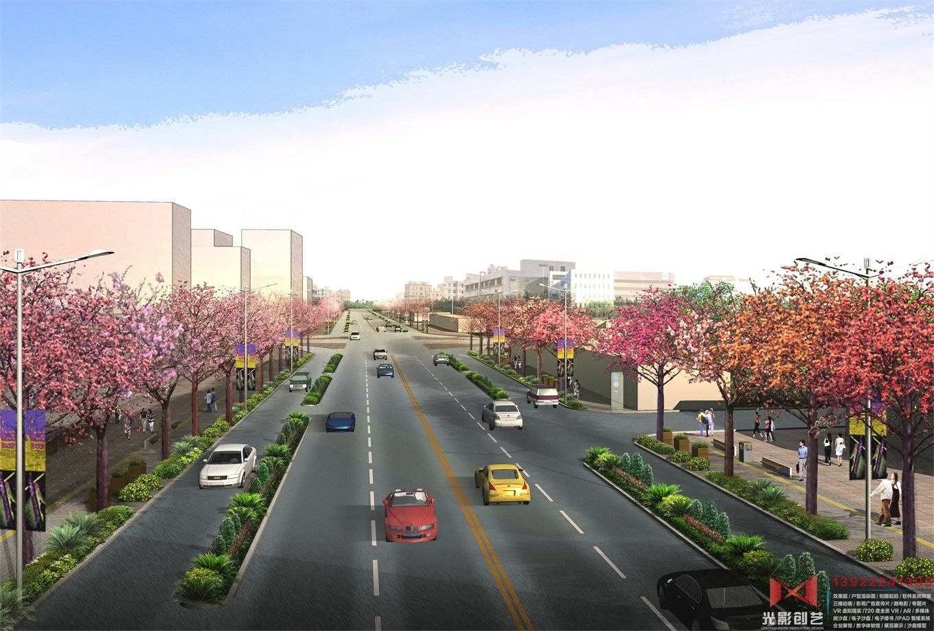 市政道路景观效果图